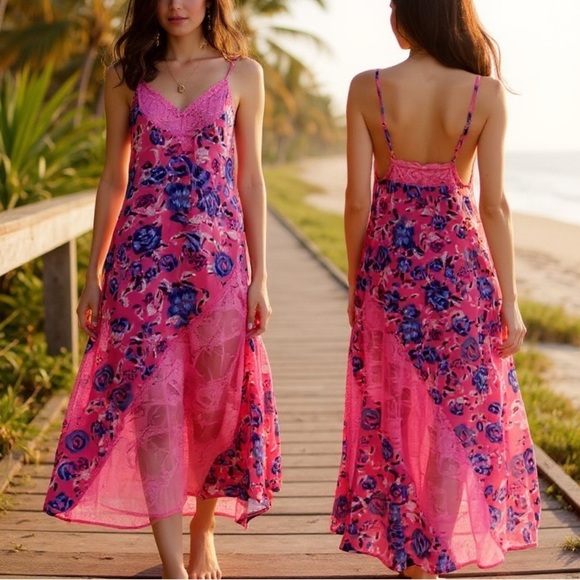 Intimately By Free People Dresses & Skirts - FREE PEOPLE Intimately Free People First Date Printed Maxi Slip Dress